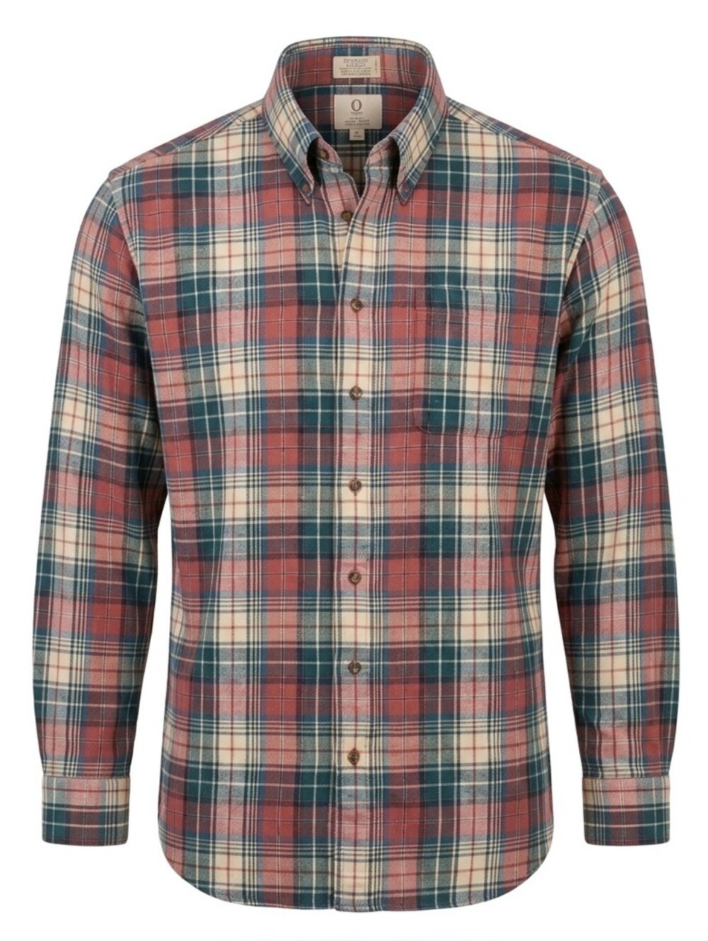 Viyella Shirt Mens Large Green Pink Madras Plaid Cotton Wool Button-Down Canada